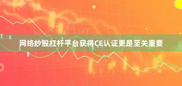 网络炒股杠杆平台获得CE认证更是至关重要